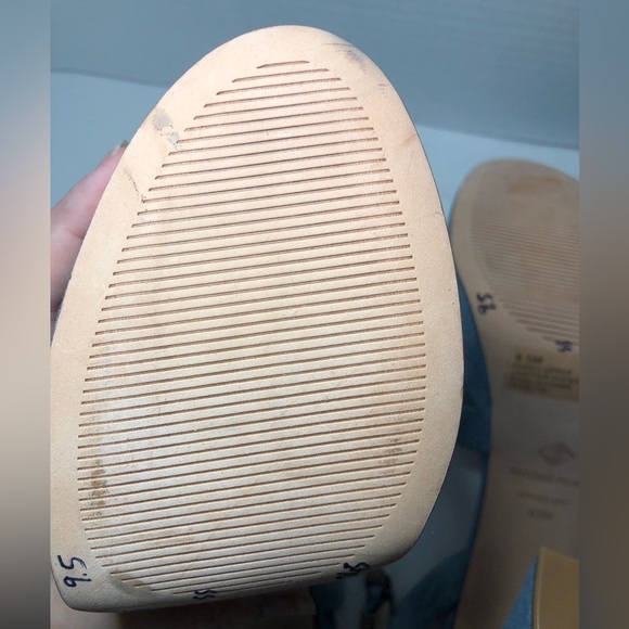 ANTONIO MELANI Denim Blue Platform Sandals NWOT size 9.5 - Picture 10 of 13